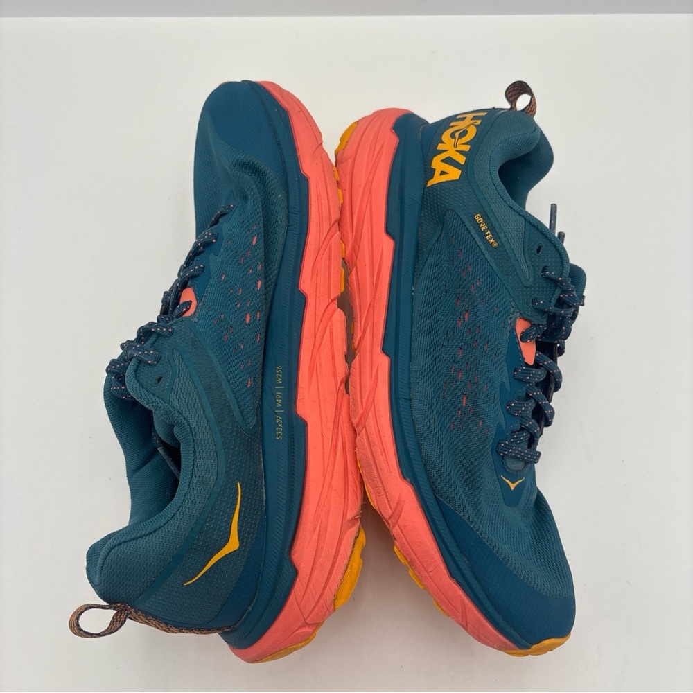 Hoka Men's Athletic Shoes in Teal and Coral - Picture 5 of 11